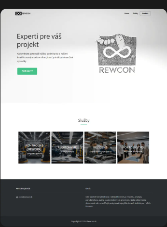 Ukážka webu Rewcon.sk